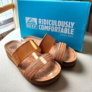 Reef Cushion Vista Hi Sandals - Natural Braid - Size 7